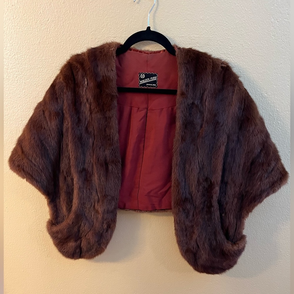 Vintage Mink Fur Wrap OS